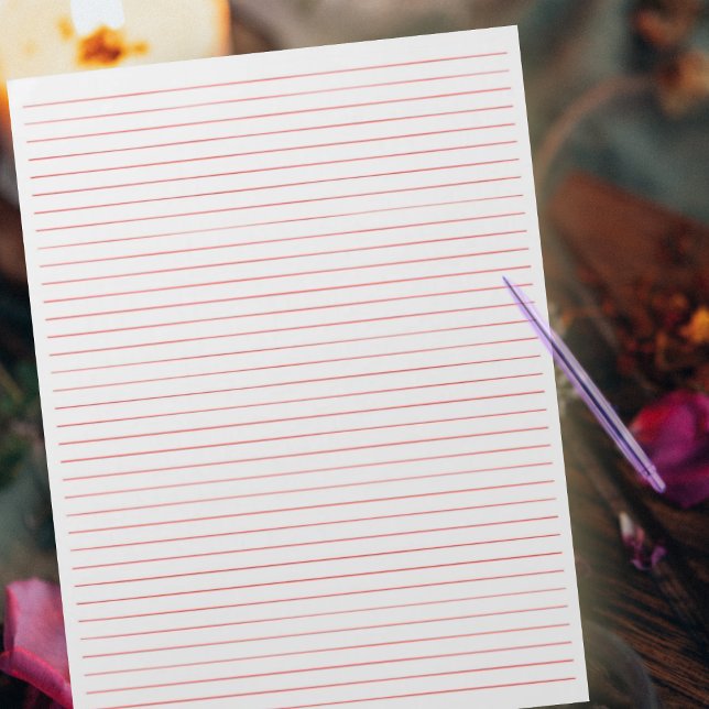 Bloco De Notas Coluna de Linhas Vermelhas de 8,5" x 11" com taman (Criador carregado)