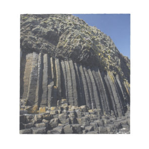 Bloco De Notas Colunas de Basalto por Fingal's Cave, Staffa, fora
