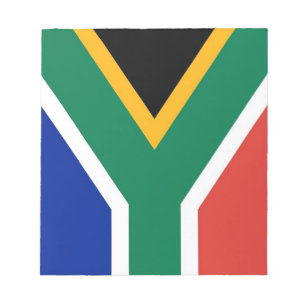 Bloco de notas com a bandeira de África do Sul