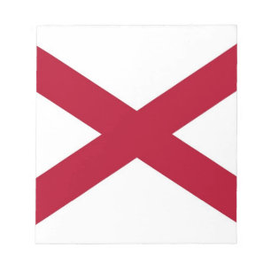 Bloco de notas com a bandeira de Alabama