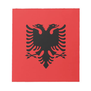Bloco de notas com a bandeira de Albânia