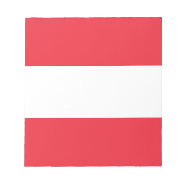 Bloco de notas com a bandeira de Áustria (Frente)