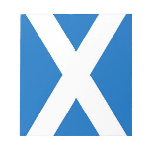 Bloco de notas com a bandeira de Scotland