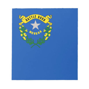 Bloco de notas com a bandeira do estado de Nevada