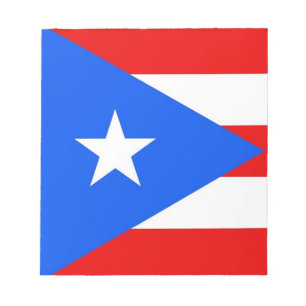Bloco de notas com a bandeira do estado de Puerto