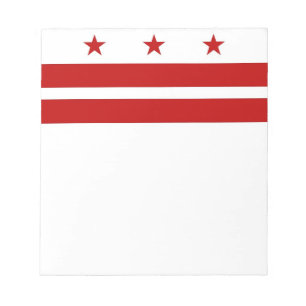 Bloco de notas com a bandeira do Washington DC