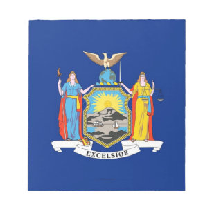 Bloco de notas com a bandeira dos Estados de Nova