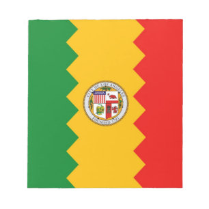 Bloco de notas com a bandeira estado de Los