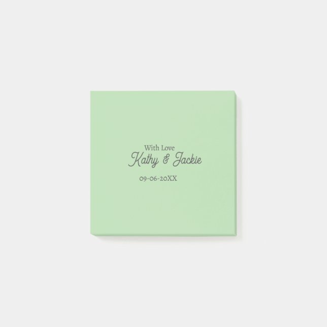 Bloco De Notas Com amor adicionar nome do casal casamento simples (Frente)