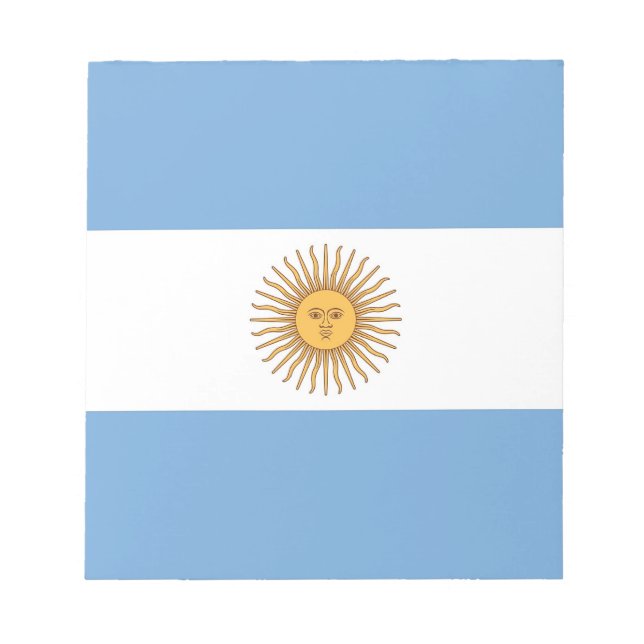 Bloco de notas com bandeira da Argentina (Frente)