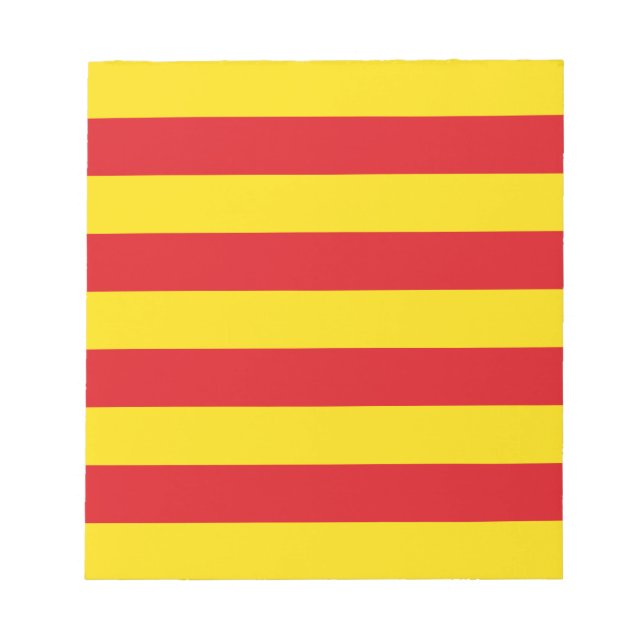 Bloco de notas com bandeira da Catalunha (Frente)