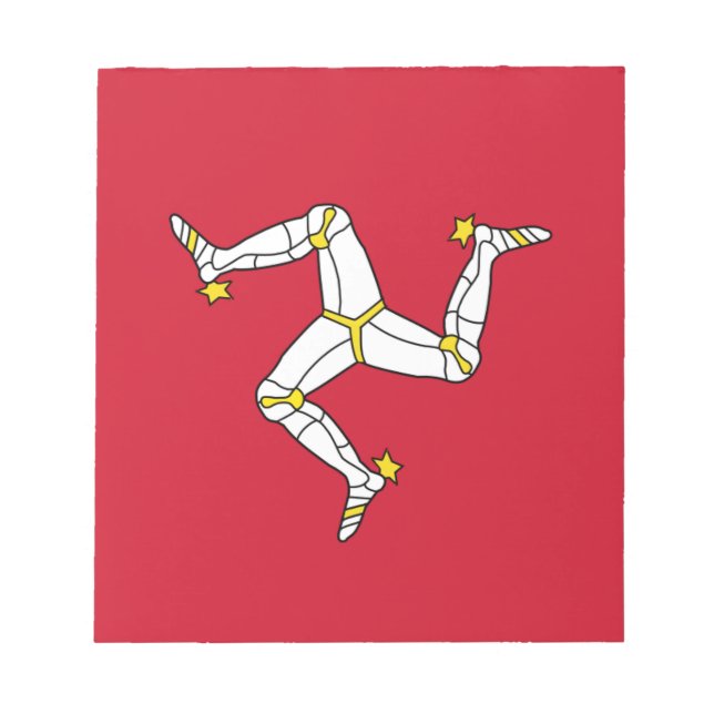 Bloco de notas com bandeira da Ilha de Man (Frente)