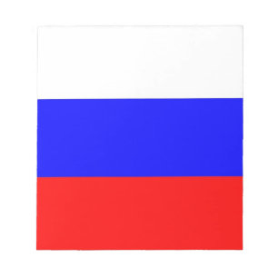 Bloco de notas com bandeira da Rússia