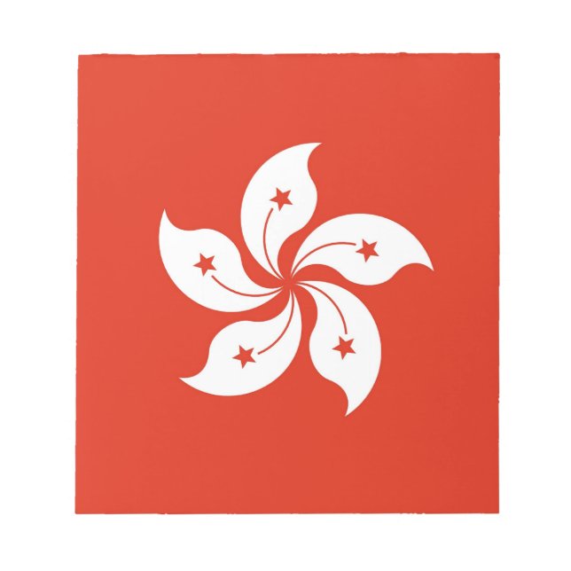 Bloco de notas com bandeira de Hong Kong, China (Frente)