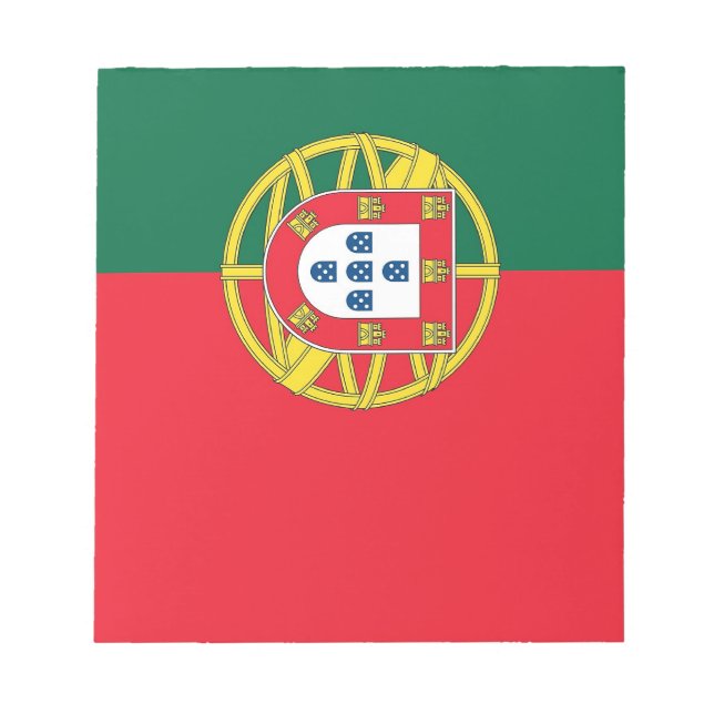 Bloco de notas com bandeira de Portugal (Frente)