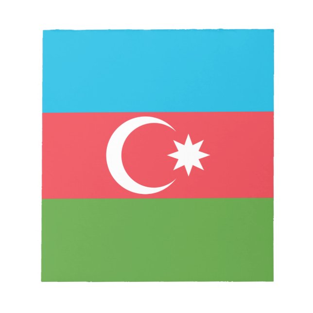 Bloco de notas com bandeira do Azerbaijão (Frente)