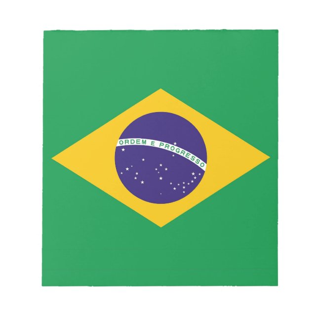 Bloco de notas com bandeira do Brasil (Frente)
