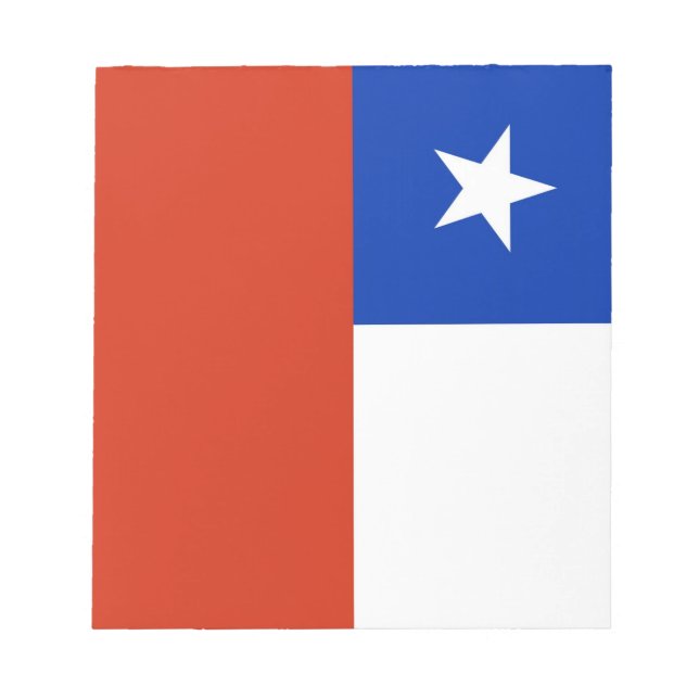 Bloco de notas com bandeira do Chile (Frente)