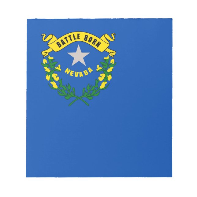 Bloco de notas com bandeira do Estado de Nevada (Frente)