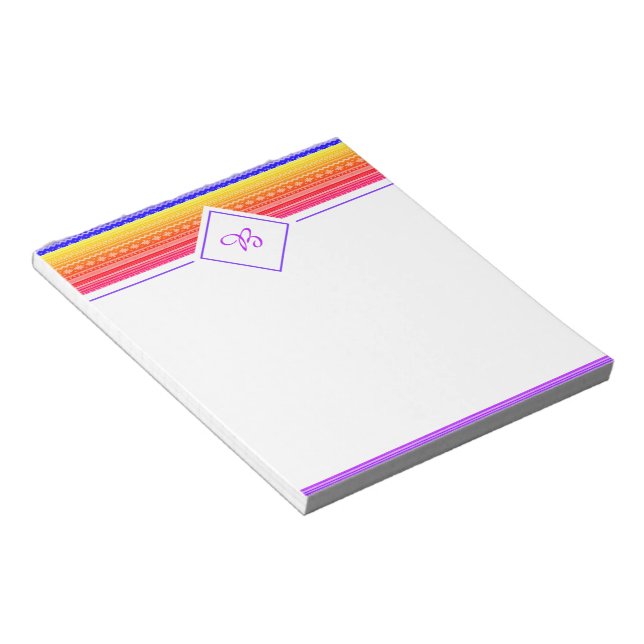 Bloco de notas com design tribal brilhante (Inclinado)