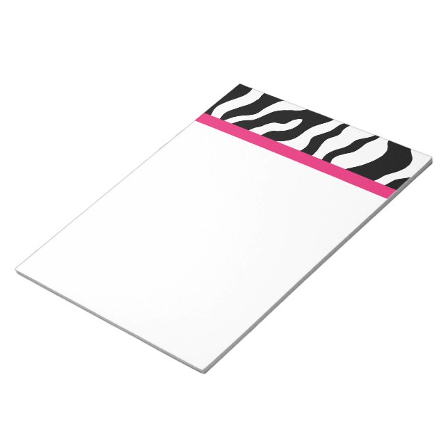 Bloco de Notas com Estampa de Zebra (Inclinado)