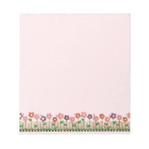 Bloco de Notas com Flores - Caderno