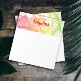 Bloco de notas com letra de abertura amarelo verme