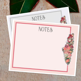 Bloco De Notas Com Meu Amor Palestina, Mapa Floral PINK Notepad