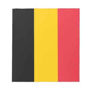 Bloco de notas com pavilhão da Bélgica