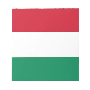 Bloco de notas com pavilhão da Hungria
