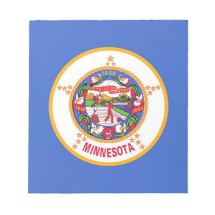 Bloco de notas com pavilhão do Estado de Minnesota
