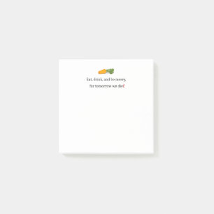 Bloco De Notas "Coma, Beba e seja Feliz, pois Amanhã Fazemos Diet