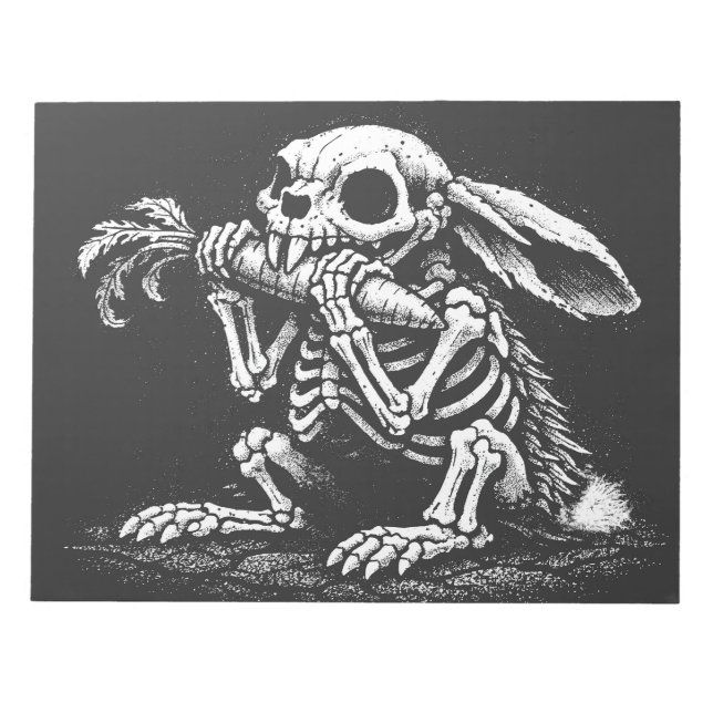 Bloco De Notas Coma Legumes – Coelho Morto por BurnsInHell (Frente)