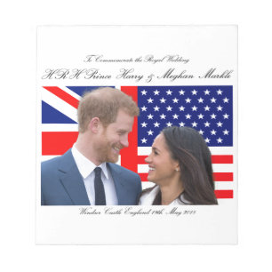 Bloco De Notas Comemorar o Casamento Real Harry e Meghan