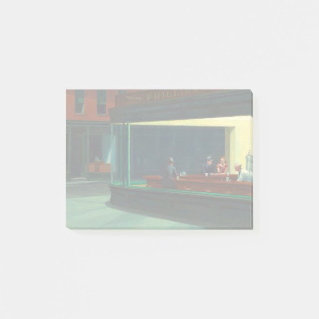 Bloco De Notas Comensal dos noitibós-americanos de Edward Hopper (Frente)