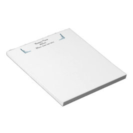 Bloco de Notas Comercial Personalizado Canto Azul