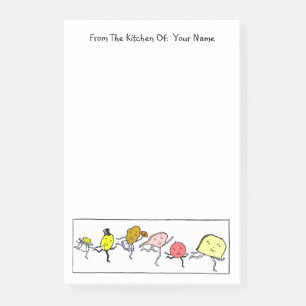 Bloco De Notas Comida de Vintage - Posto personalizado