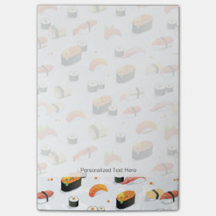 Bloco De Notas Comida japonesa: Teste padrão do sushi