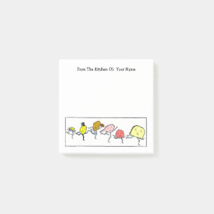 Bloco De Notas Comida o Cute Vintage Postar Editable