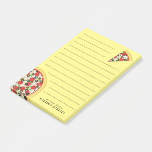 Bloco De Notas Comida para Crianças Cubo Pizza Suprema