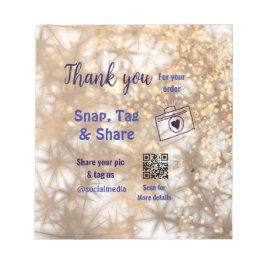 Bloco De Notas Compartilhamento de etiqueta Snap mídia social q r