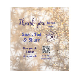 Bloco De Notas Compartilhe mídia social etiqueta snap código q r 