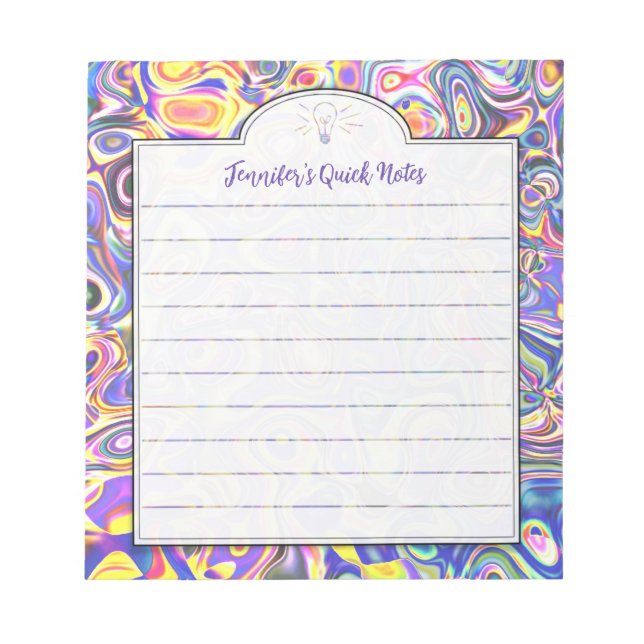 Bloco De Notas Compra Personalizada de Abstrato Art ou Nota de Id (Frente)