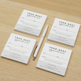 Bloco De Notas Compromisso Simples do Salão Branco Preto