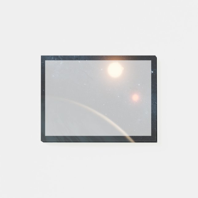 Bloco De Notas Conceito do artista Ilustrando Kepler-16b. (Frente)