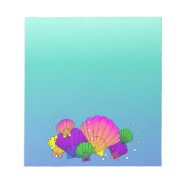Bloco De Notas Conchas do Mar do Caribe com Bolhas