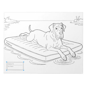 Bloco De Notas Concurso de colorir Great Dane divertido