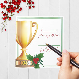 Bloco De Notas Concurso de férias de troféus Voting Notepad Pack