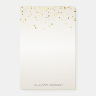 Bloco De Notas Confete Dourado Personalizado Feminino Moderno