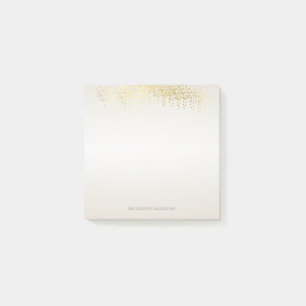 Bloco De Notas Confete Dourado Personalizado Feminino Moderno
